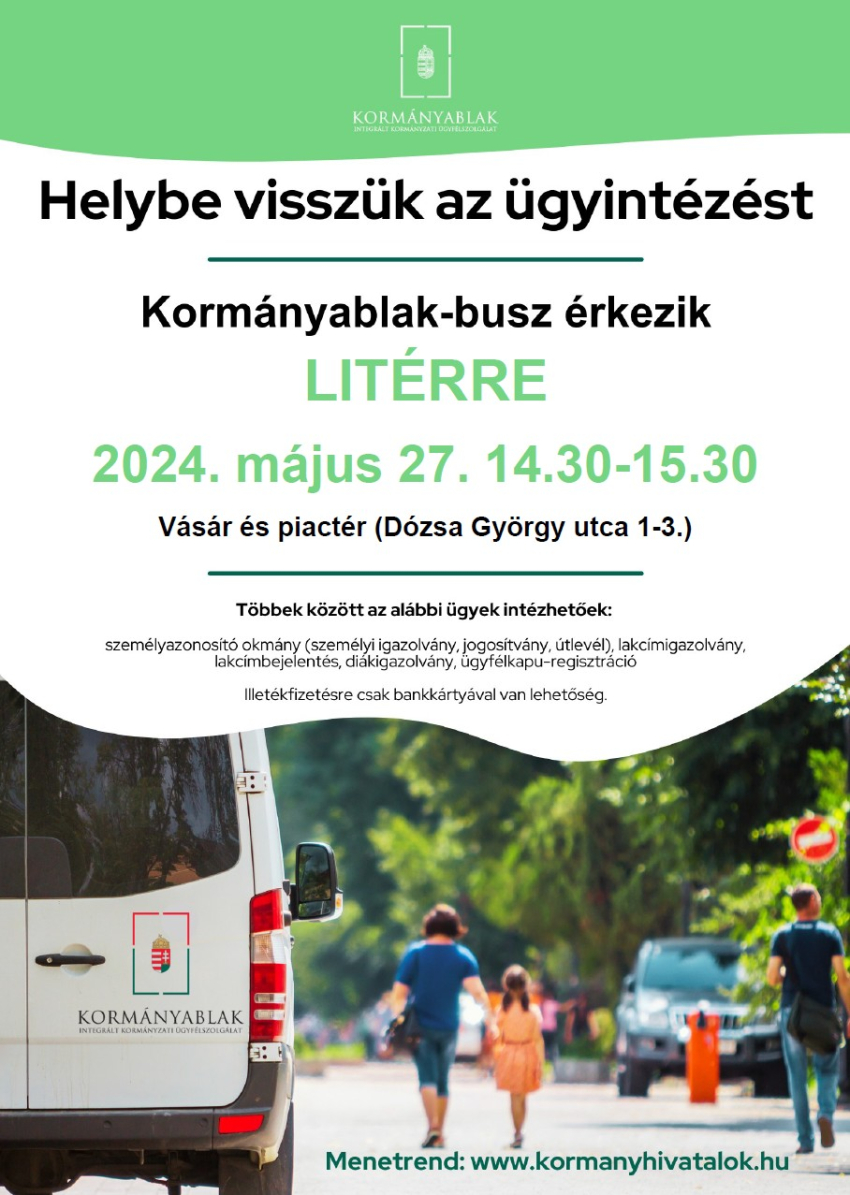 Kormányablak busz Litéren! - 2024.05.27.